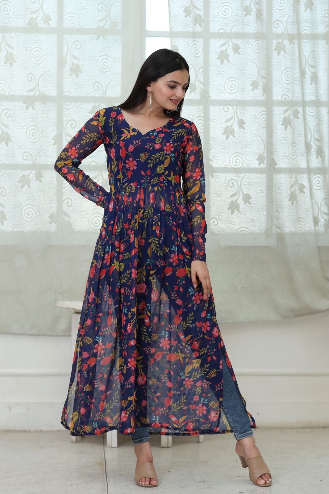  KA 1047 Georgette Printed Kurtis Catalog